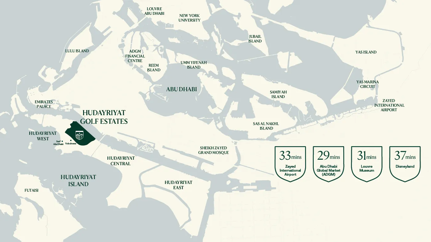 Hudayriyat Golf Estates master plan map